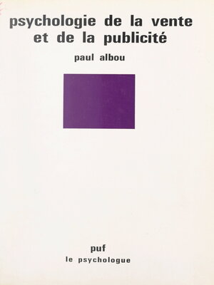 cover image of Psychologie de la vente et de la publicité